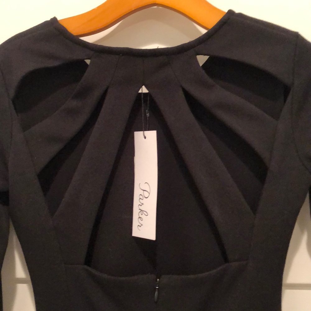 Parker black mini dress